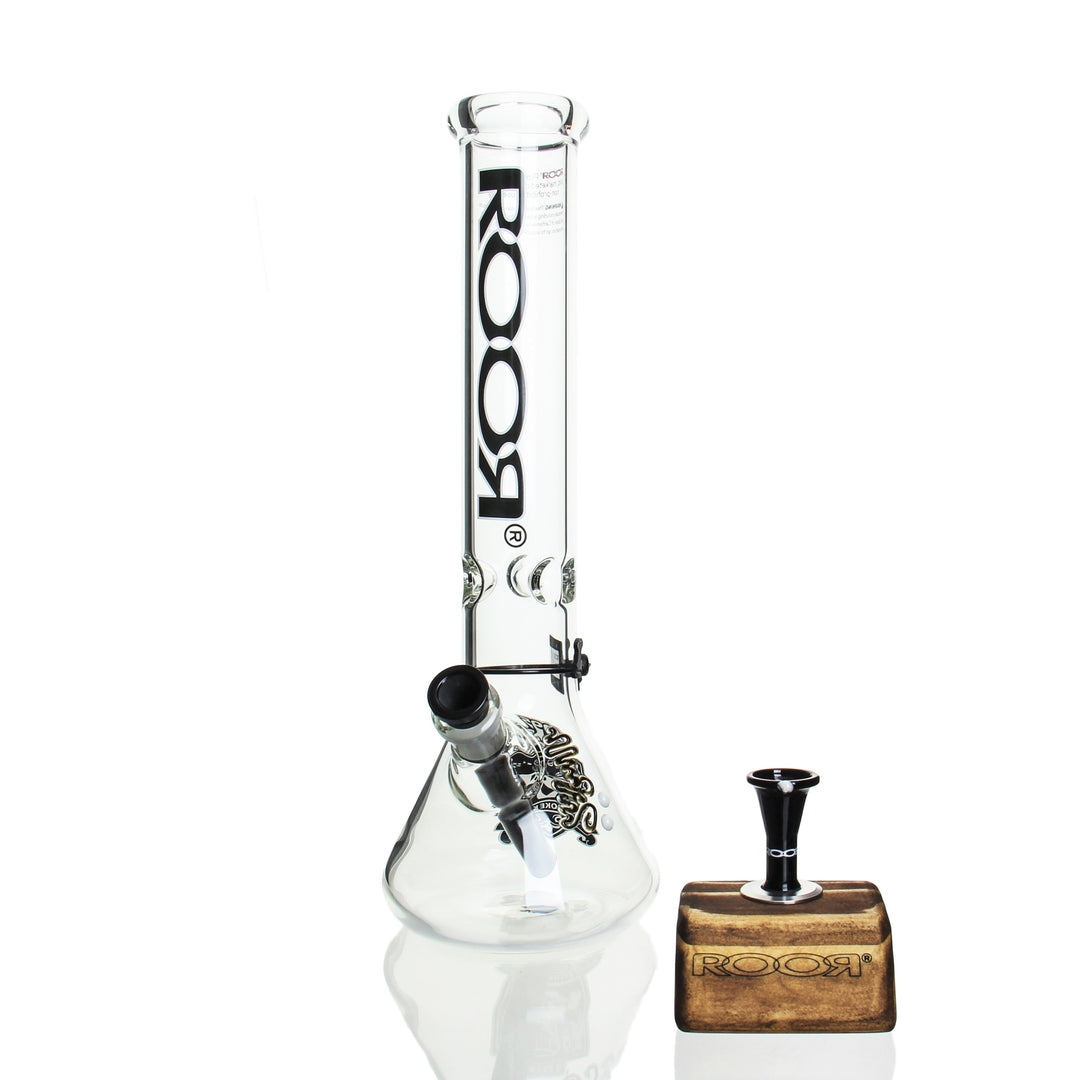 RooR Intro Collectors Series 14in Beaker 50x5mm Black — Intro Collectors Series 14in 50x5mm beaker with black accent