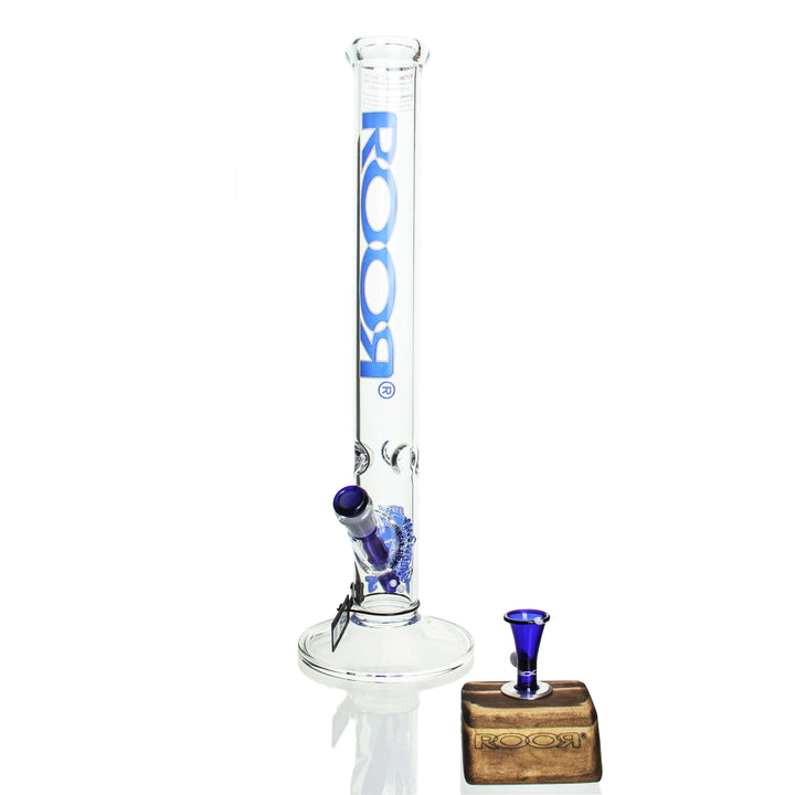 RooR Intro Collectors Series 18in Straight 50x5mm Blue — Intro Collectors Series 18in 50x5mm straight tube with blue accent
