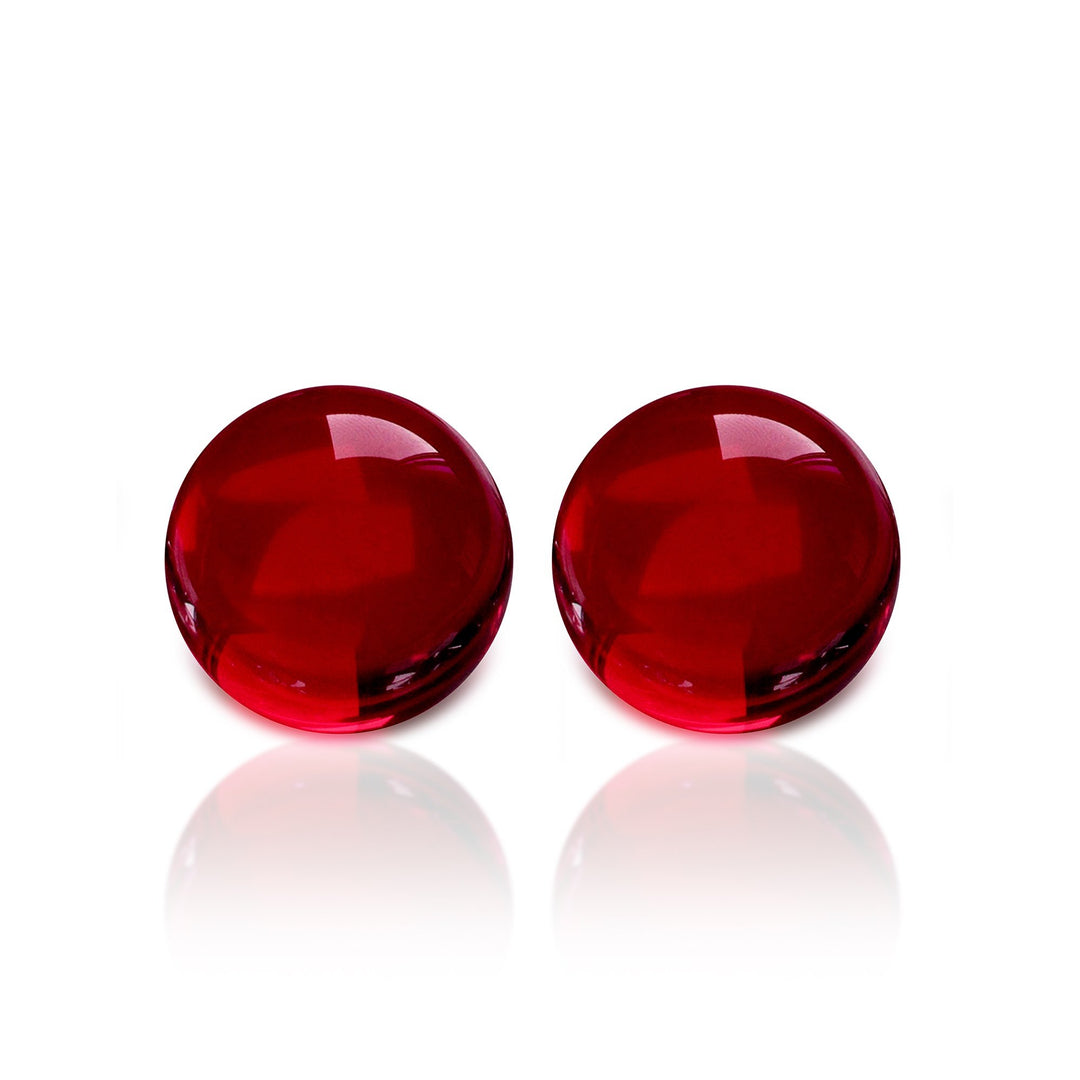 Ruby Pearl Co 4mm Ruby Terp Pearls — pair of 4mm ruby quartz terp pearls for distributing heat in dab bangers