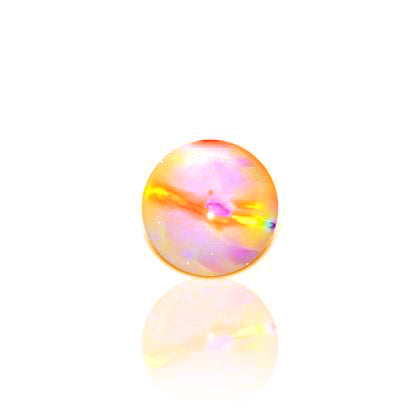 Ruby Pearl Co 5mm Opal Terp Pearl Orange — single 5mm orange opal terp pearl for low-temp dab banger heat distribution