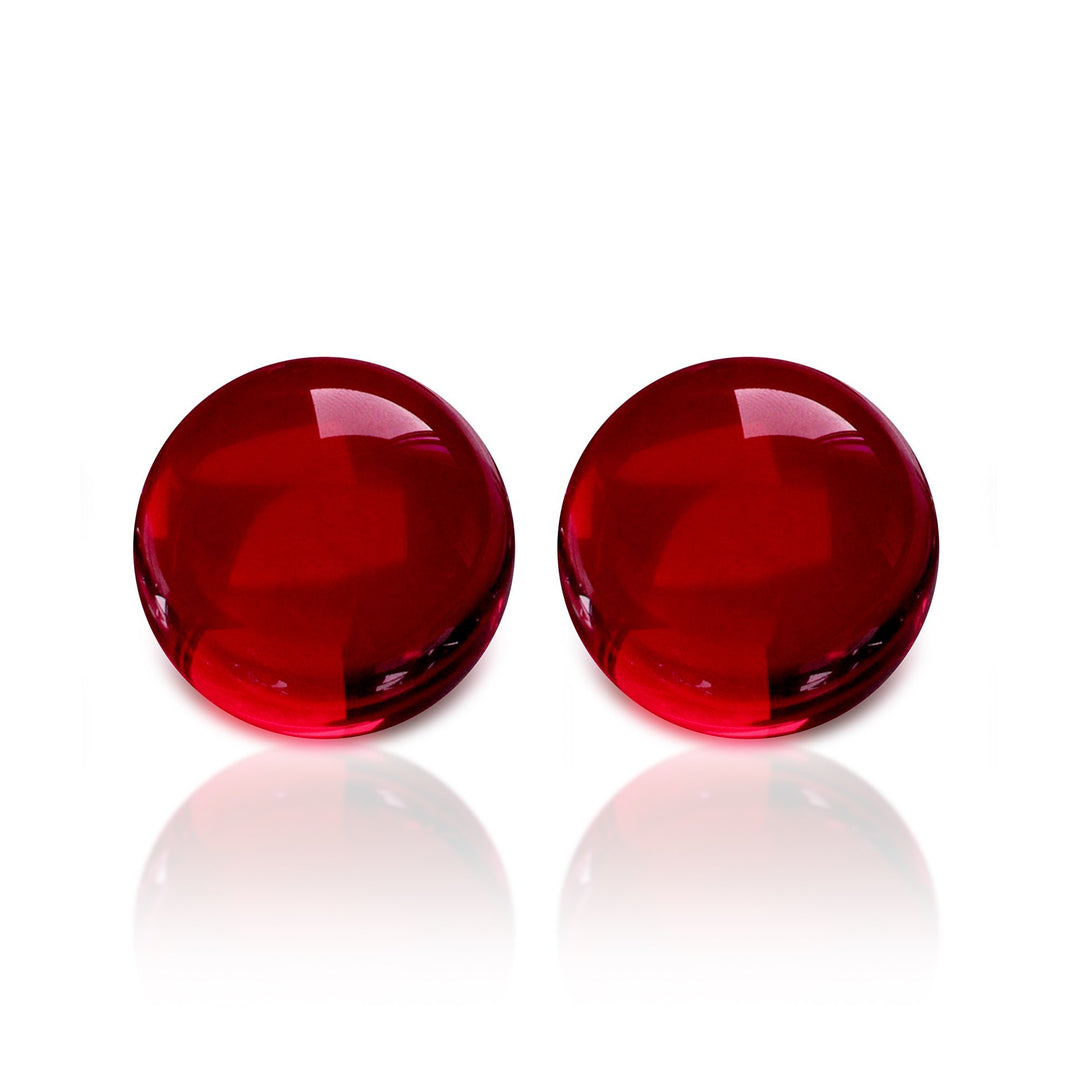 Ruby Pearl Co 6mm Ruby Terp Pearls — pair of 6mm ruby quartz terp pearls for evenly heating dab bangers