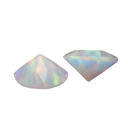 Ruby Pearl Co 8mm Diamond Cut Opal White — faceted white opal terp accessory for low-temp dab bangers