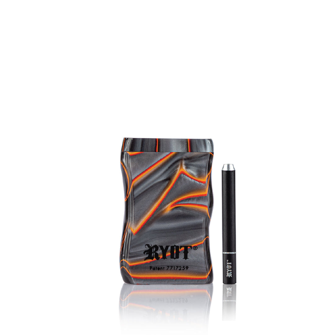 RYOT Short Magnetic Dugout — magnetic dugout stash box, red and black variant