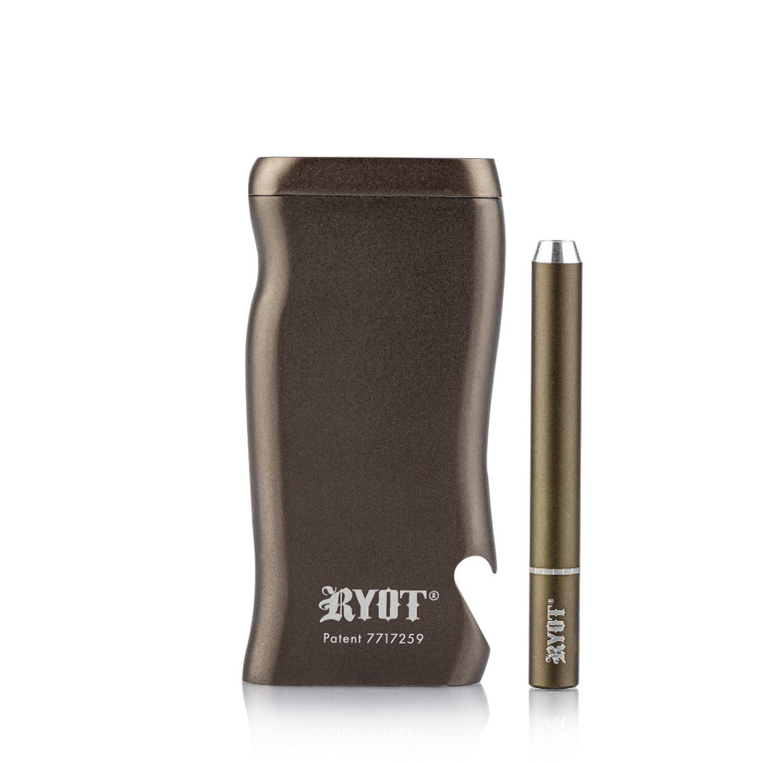 RYOT Super Magnetic Dugout with One Hitter — magnetic dugout stash box, gunmetal variant