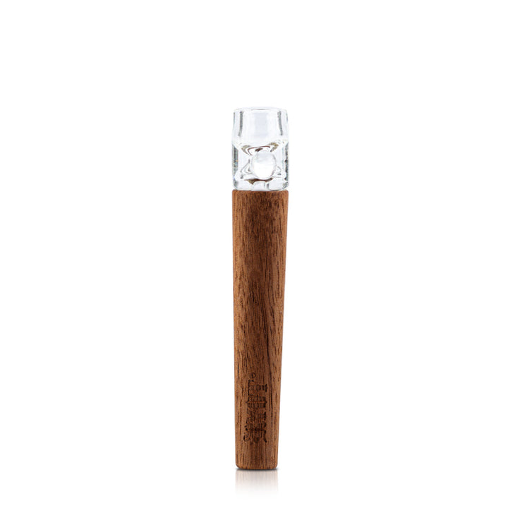 RYOT Wooden One Hitter With Glass Tip — wooden one hitter with glass tip, hero shot