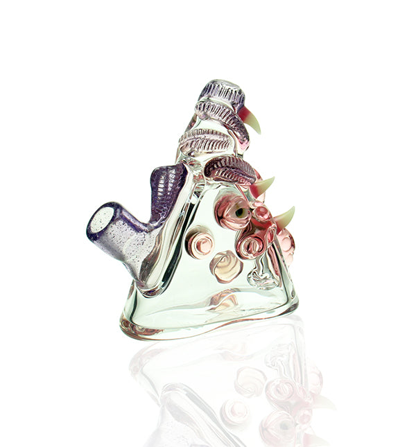 Salt Glass Eyepod #31 sculptural mini dab rig with 10mm female joint
