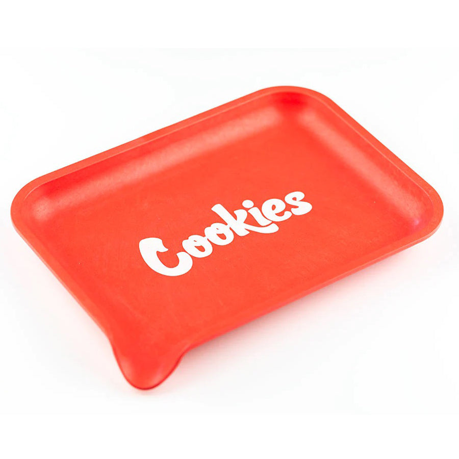 Santa Cruz Shredder x Cookies SF Small Hemp Tray Red — eco-friendly hemp rolling tray collab in red