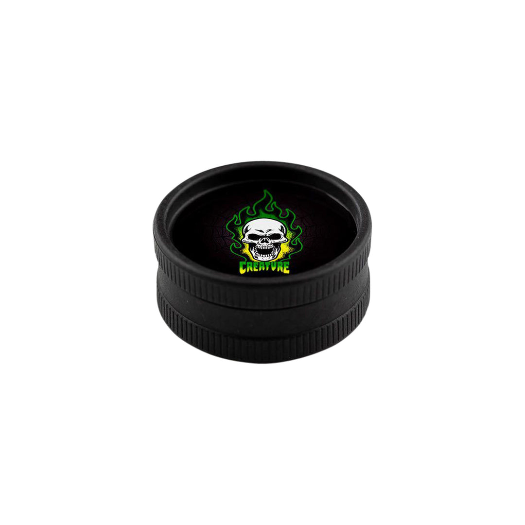 Santa Cruz Shredder x Creature 2 Piece Hemp Grinder — Santa Cruz Shredder and Creature Skateboards collab 2-piece hemp grinder