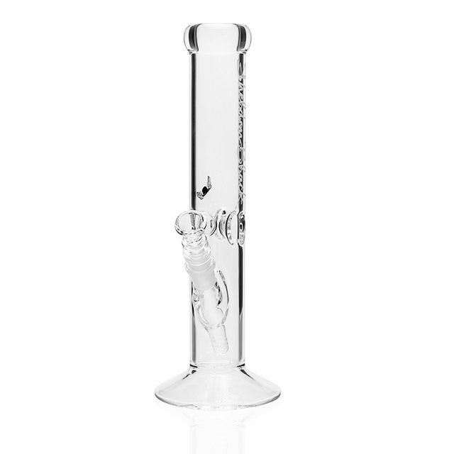 Sheldon Black Glass 13 inch Medio Straight Tube Signature Frost 50x5mm bong with 14mm joint