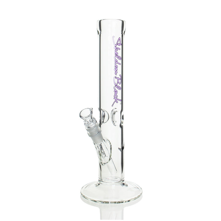 Sheldon Black 13in Medio Straight 50x5mm Signature Purple — 13in Medio-style 50x5mm straight tube in Signature Purple colorway