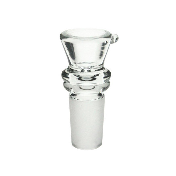 Sheldon Black 18mm double-thick glass bowl — heavy borosilicate slide bowl for water pipes