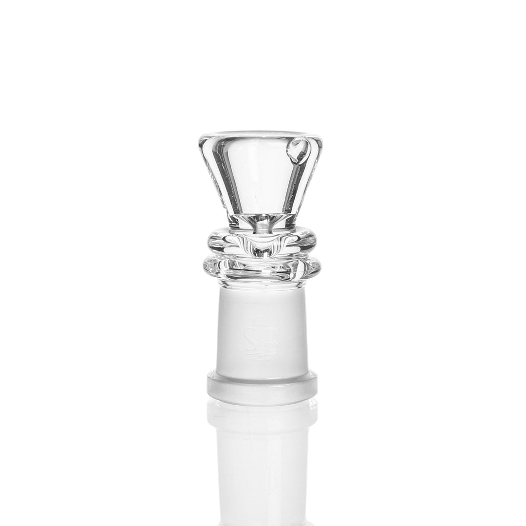 Sheldon Black 18mm Female Slide Clear — clear 18mm female bowl slide
