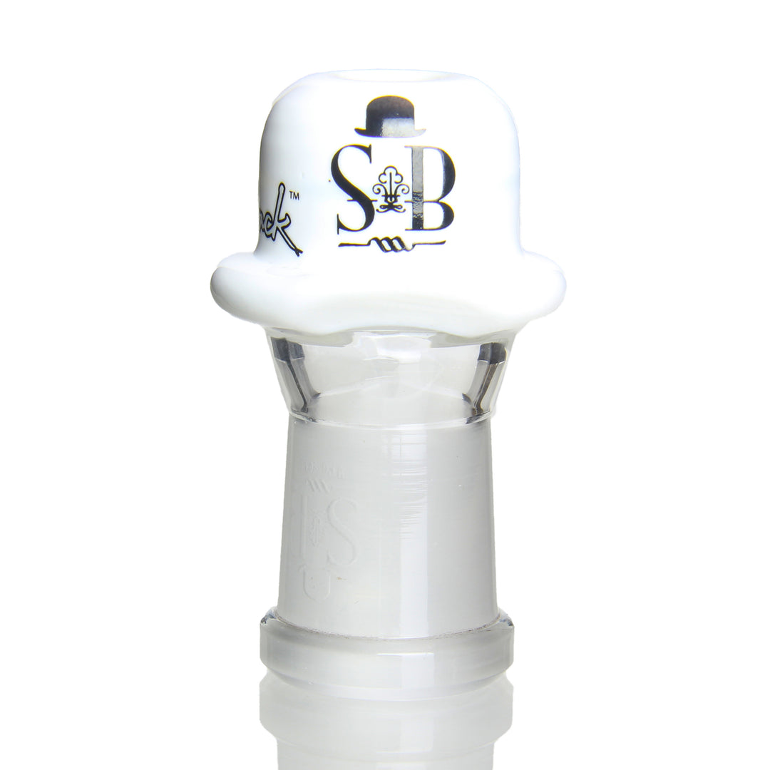 Sheldon Black 18mm Top Hat Dome — heady glass slide dome shaped like a top hat