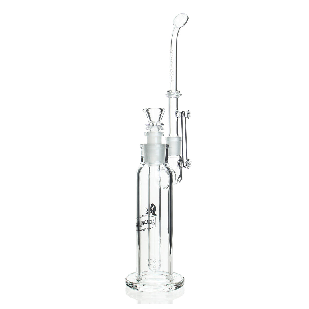 Sheldon Black Basic Bubbler York Peek-A-Boo Black — handmade Basic Bubbler with York Peek-A-Boo etched artwork in black