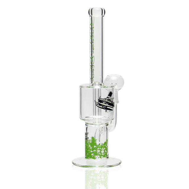 Sheldon Black Glass Stemless Double Showerhead DNA side view of percolators
