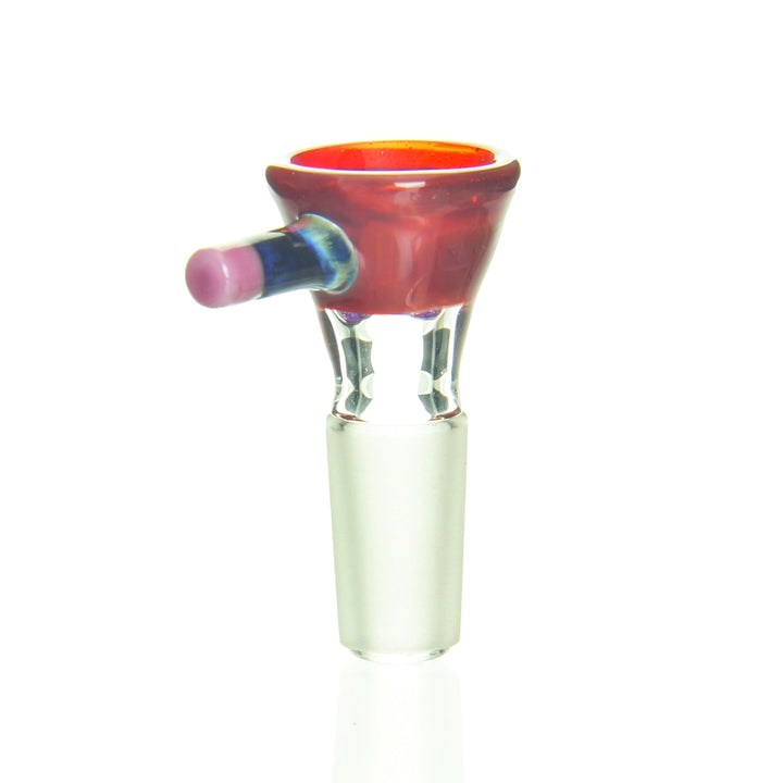 Sherbet Glass 14mm Pencil Slide Red — heady glass pencil-shaped slide bowl in red colorway