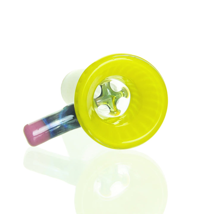 Sherbet Glass 14mm Pencil Slide Yellow — yellow pencil slide shown from alternate angle