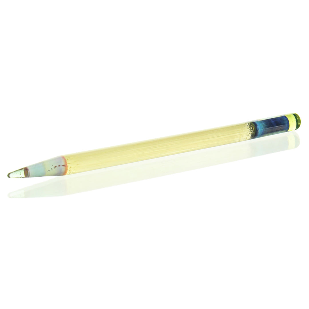 Sherbet Glass CFL Pencil Dabber Shifty Peach Green Tip — color-changing CFL glass pencil dabber in Shifty Peach with green tip