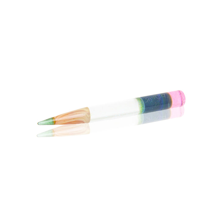 Sherbet Glass Dichro Pencil — handmade glass dabber with shimmering dichroic color-shifting cane, variant 1 view A
