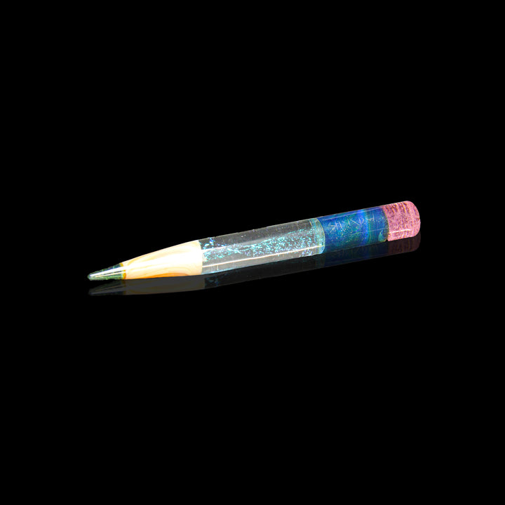 Sherbet Glass Dichro Pencil — handmade glass dabber tool with dichroic accent detail, variant 1 view B