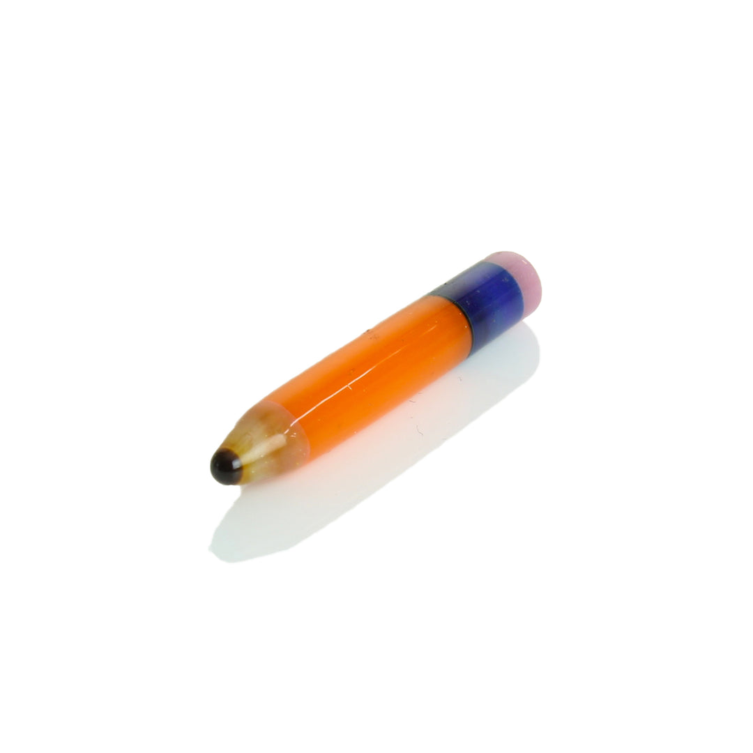 Sherbet Glass Pencil Pillar OJ — pencil-shaped terp pillar for slurper bangers, oj colorway