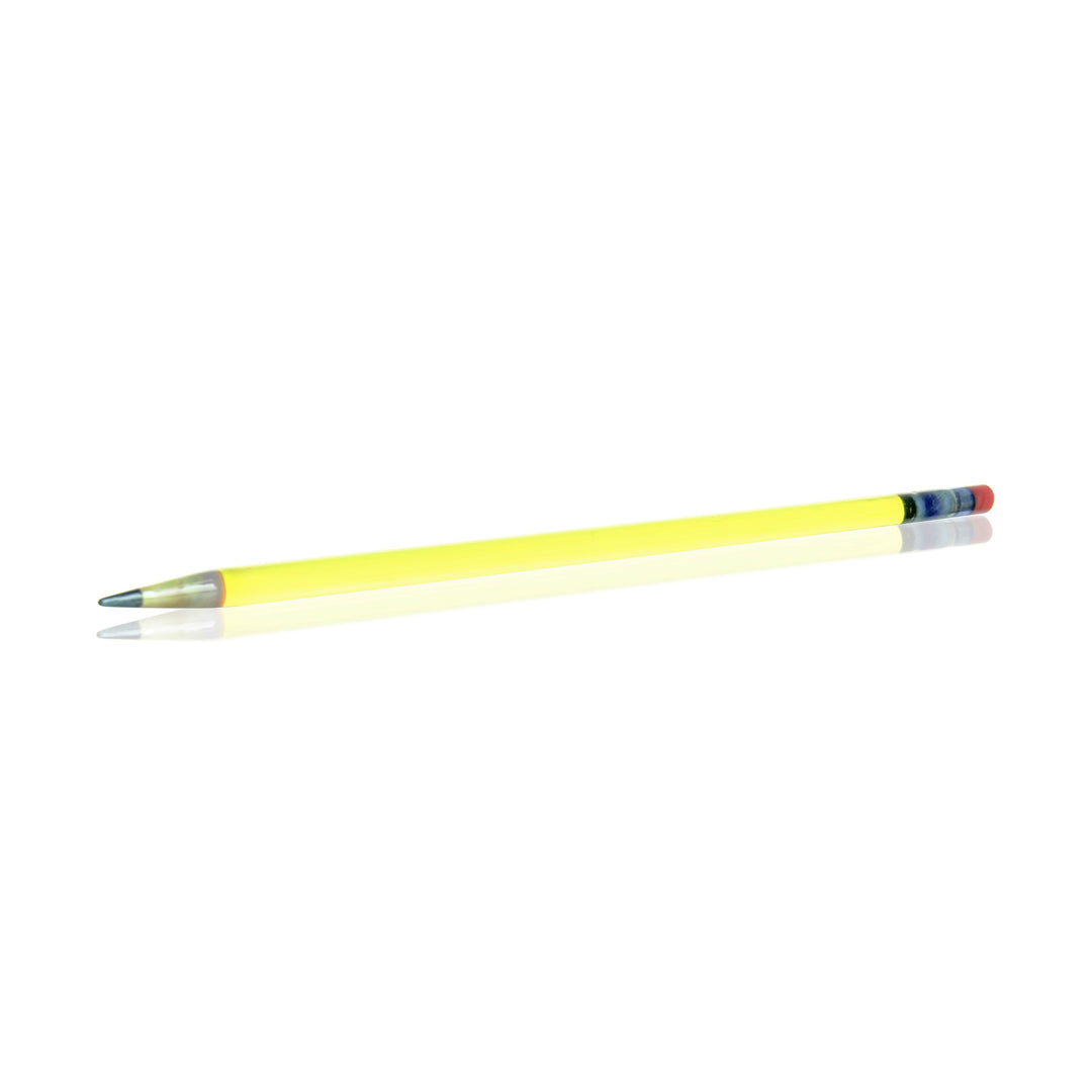 Sherbet Glass XL Pencil Dabber — transparent yellow oversized glass dab tool