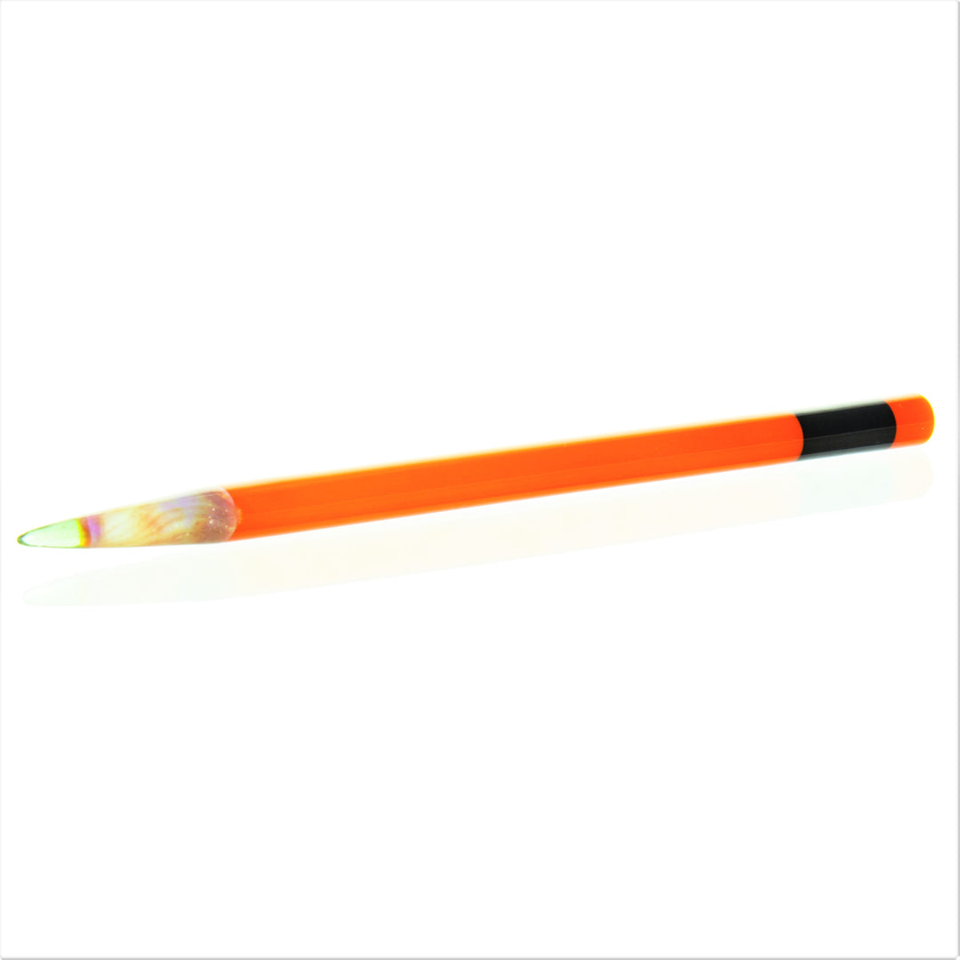 Sherbet Glass Halloween Edition Pencil Orange — handmade glass dabber in Halloween orange colorway