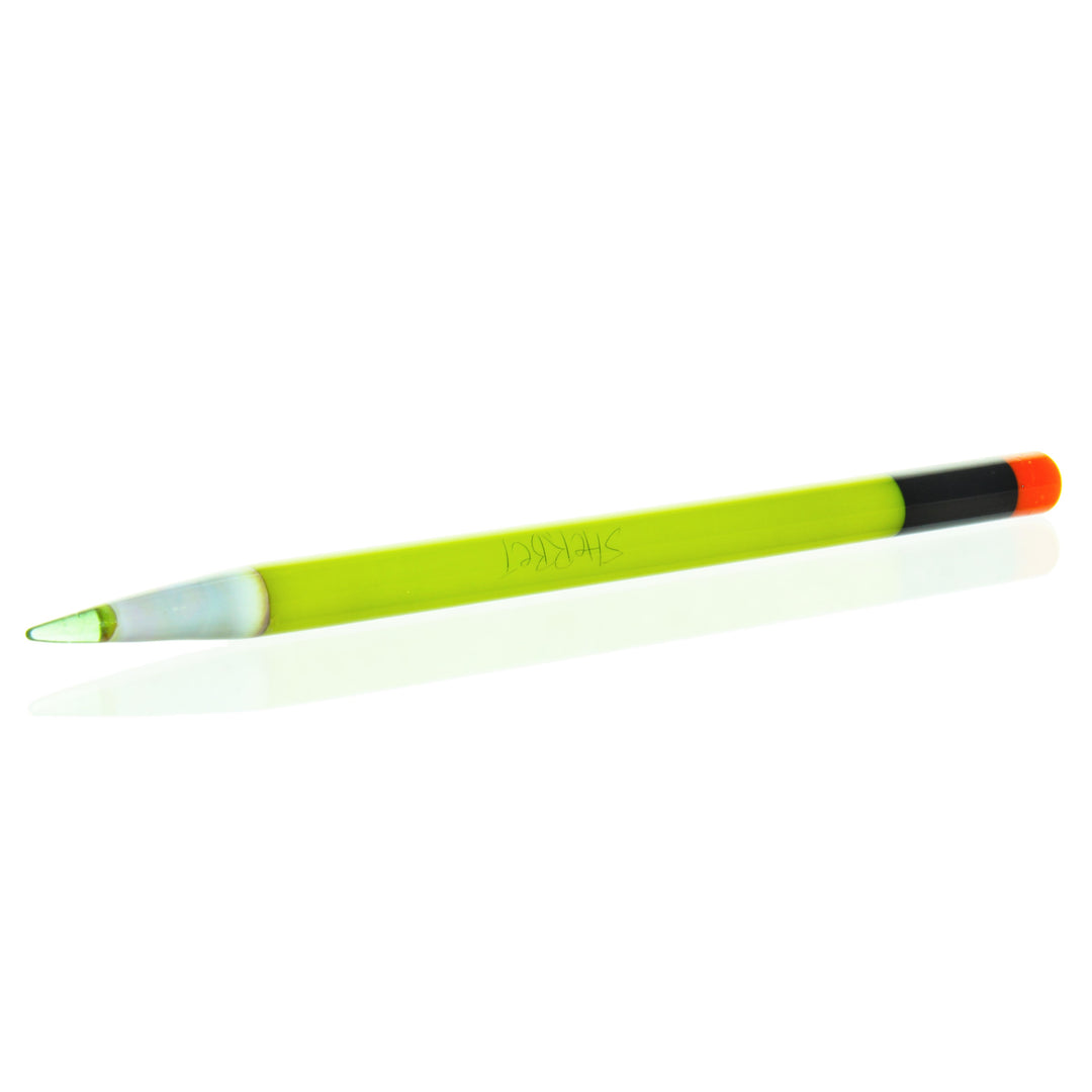 Sherbet Glass Halloween Edition Pencil Roswell — handmade glass dabber in Halloween Roswell alien green colorway