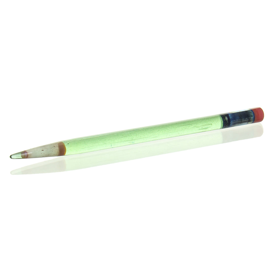 Sherbet Glass Pencil Dabber Green Green Tip — heady glass pencil dabber in green with green tip