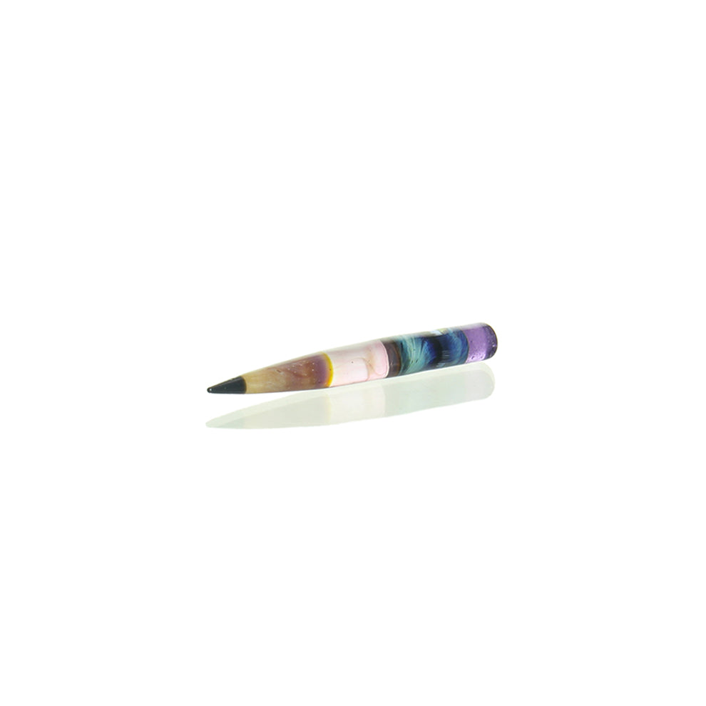 Sherbet Glass Stubby Pencil Dabber Purple Black Tip — heady glass stubby-style pencil dabber in purple with black tip