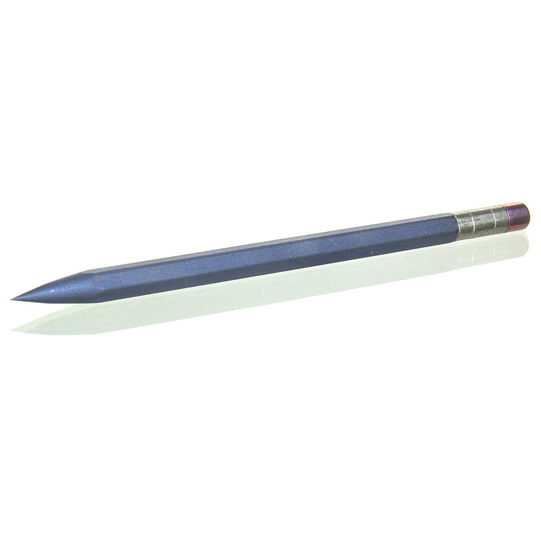 Sherbet Glass Ti Pencil Dabber Anodized Blue — titanium tipped glass pencil dabber with anodized blue finish