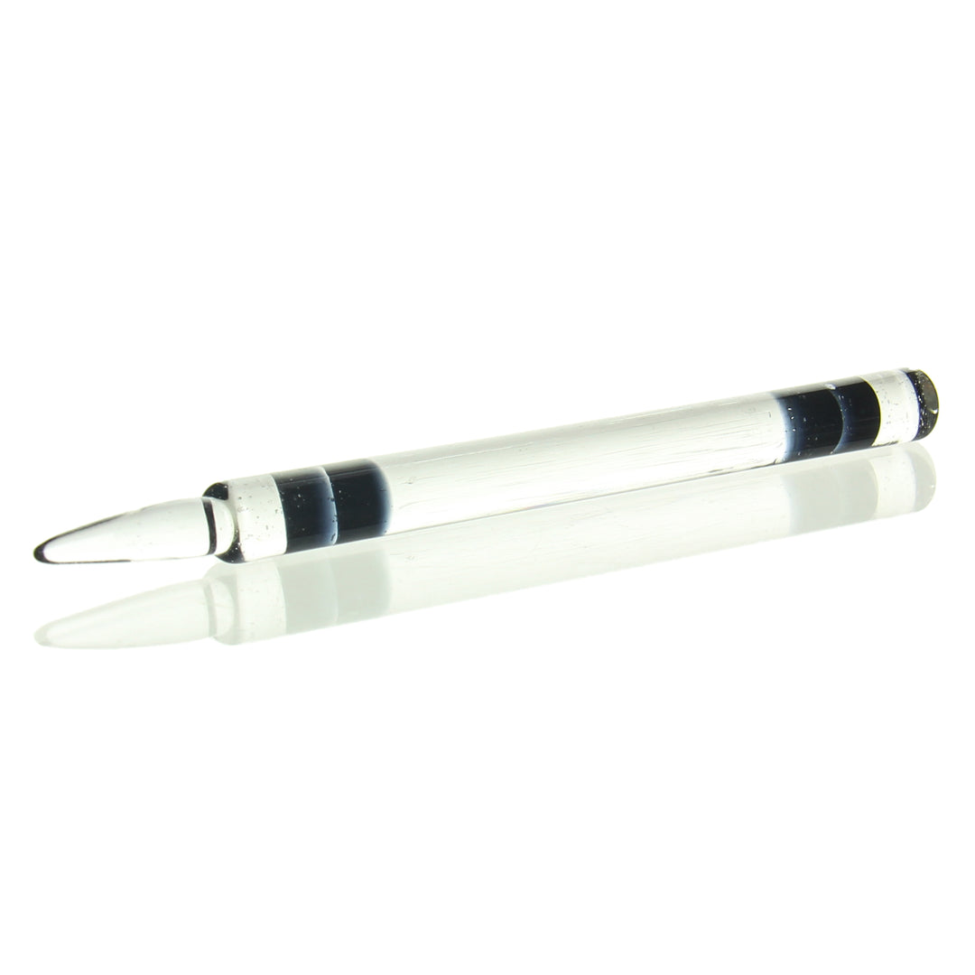 Sherbet Glass UV Crayon Dabber Clear Lucy Tip — UV-reactive crayon-shaped glass dabber in clear with Lucy tip