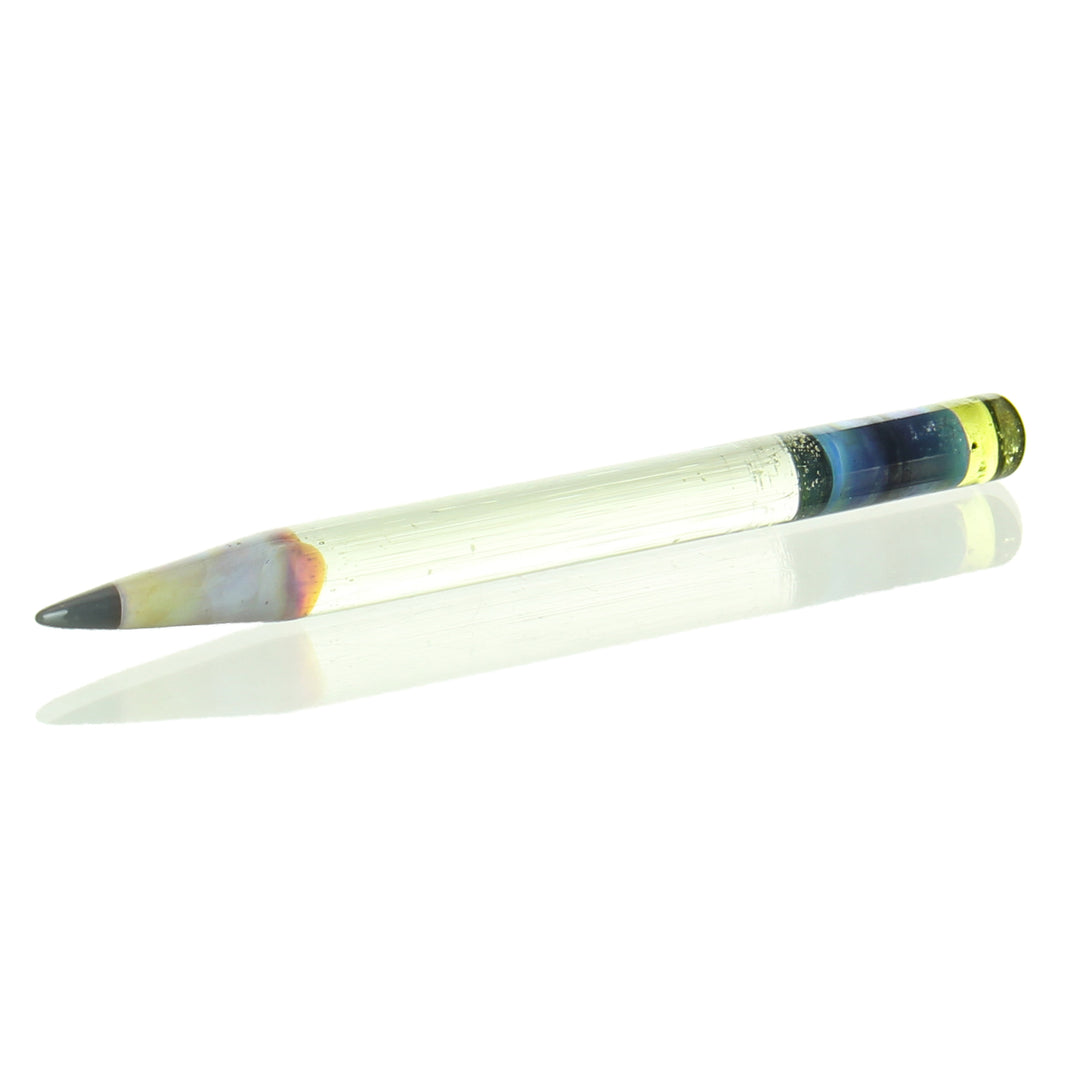 Sherbet Glass UV Pencil Dabber Nova Grey Tip — UV-reactive glass pencil dabber in Nova with grey tip