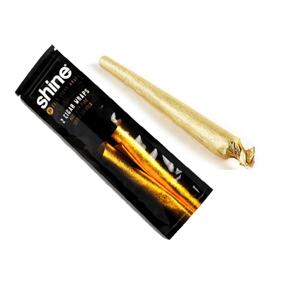 Shine 24k Gold Cigar Wraps — packaging detail