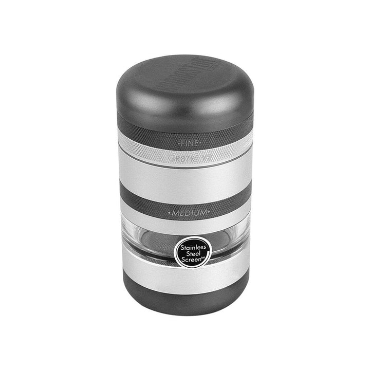 Ryot Kannastor - GR8TR V2 Grinder - Matte Silver / Gunmetal