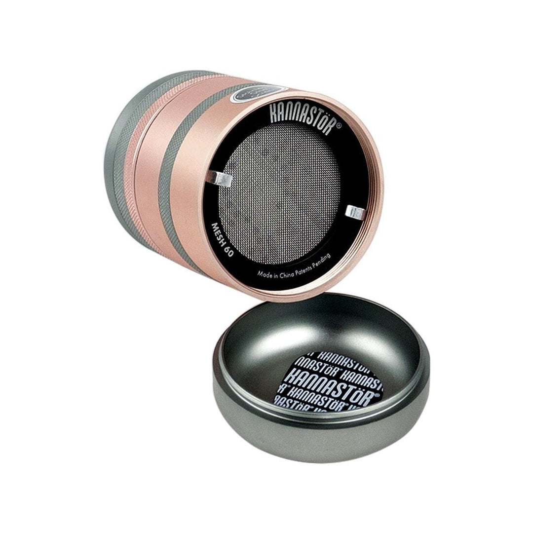 Kannastor - GR8TR V2 Molinillo de cuerpo sólido - Oro rosa / Plata mate