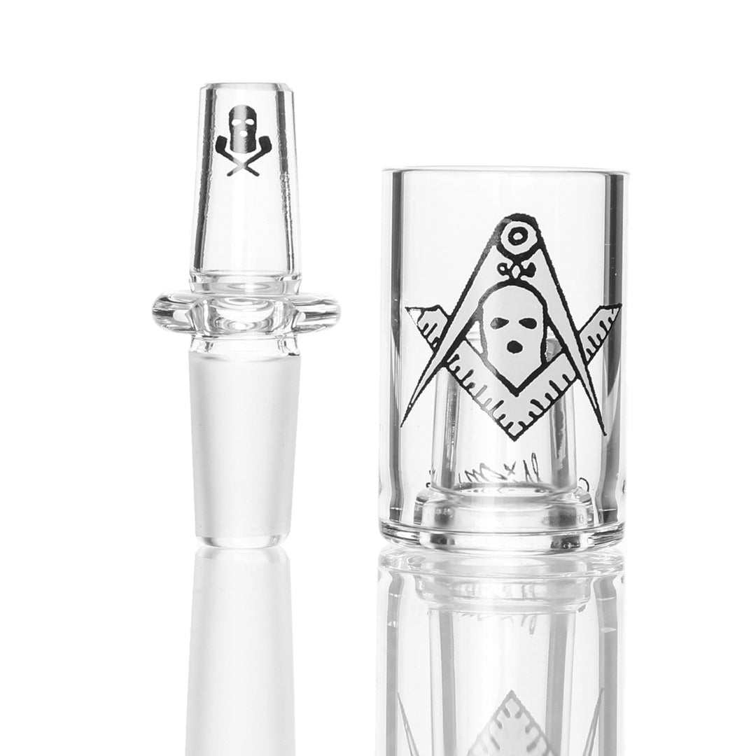 Ski Mask Glass 14mm Thermo Dome Set Ski Mason — thermochromic 14mm vapor dome set, Ski Mason design, hero shot