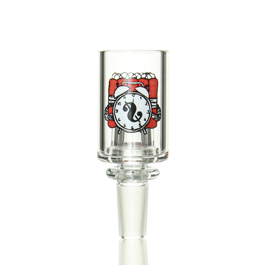 Ski Mask Glass 14mm Thermo Dome Set Time Bomb — thermochromic 14mm vapor dome set, Time Bomb design, hero shot