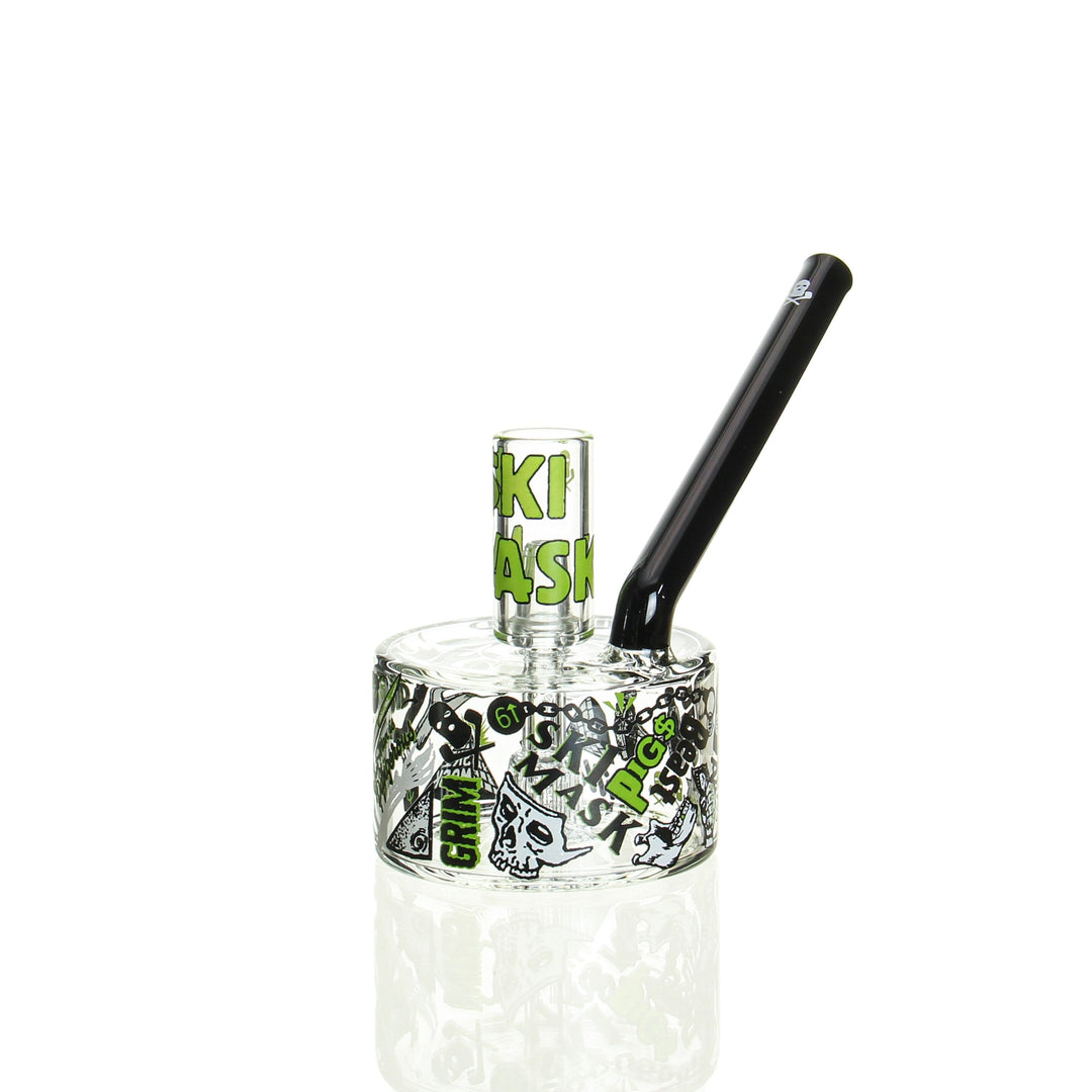 Ski Mask Pole Jam Vapor Bubbler Green — alternate angle of the bubbler