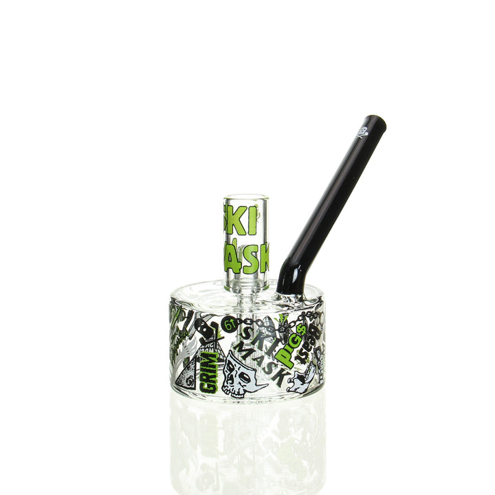 Ski Mask Pole Jam Vapor Bubbler Green — alternate angle of the bubbler
