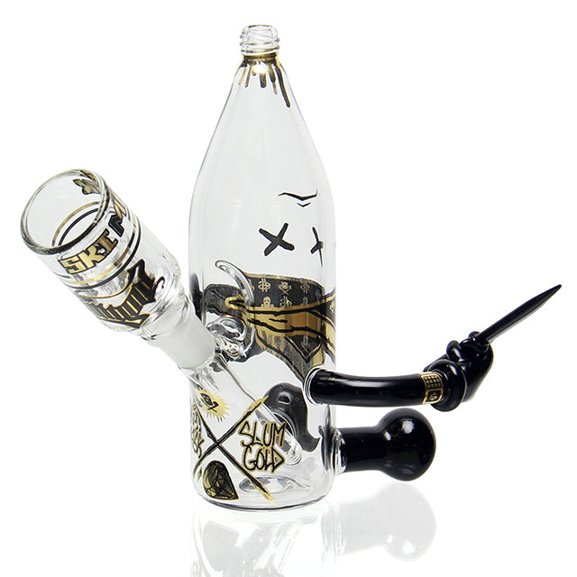 Ski Mask x Slum Gold Slangin Rocks 40oz Bubbler side view