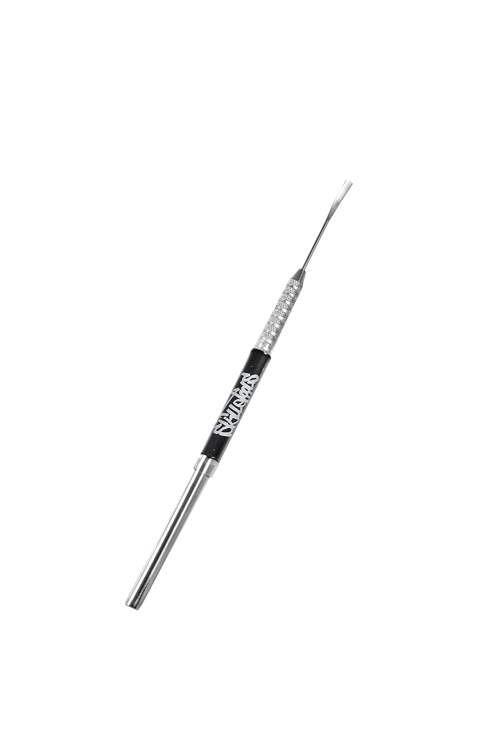 Skilletools Flexy — flexible silicone-tipped dab tool shown in retail packaging with branding
