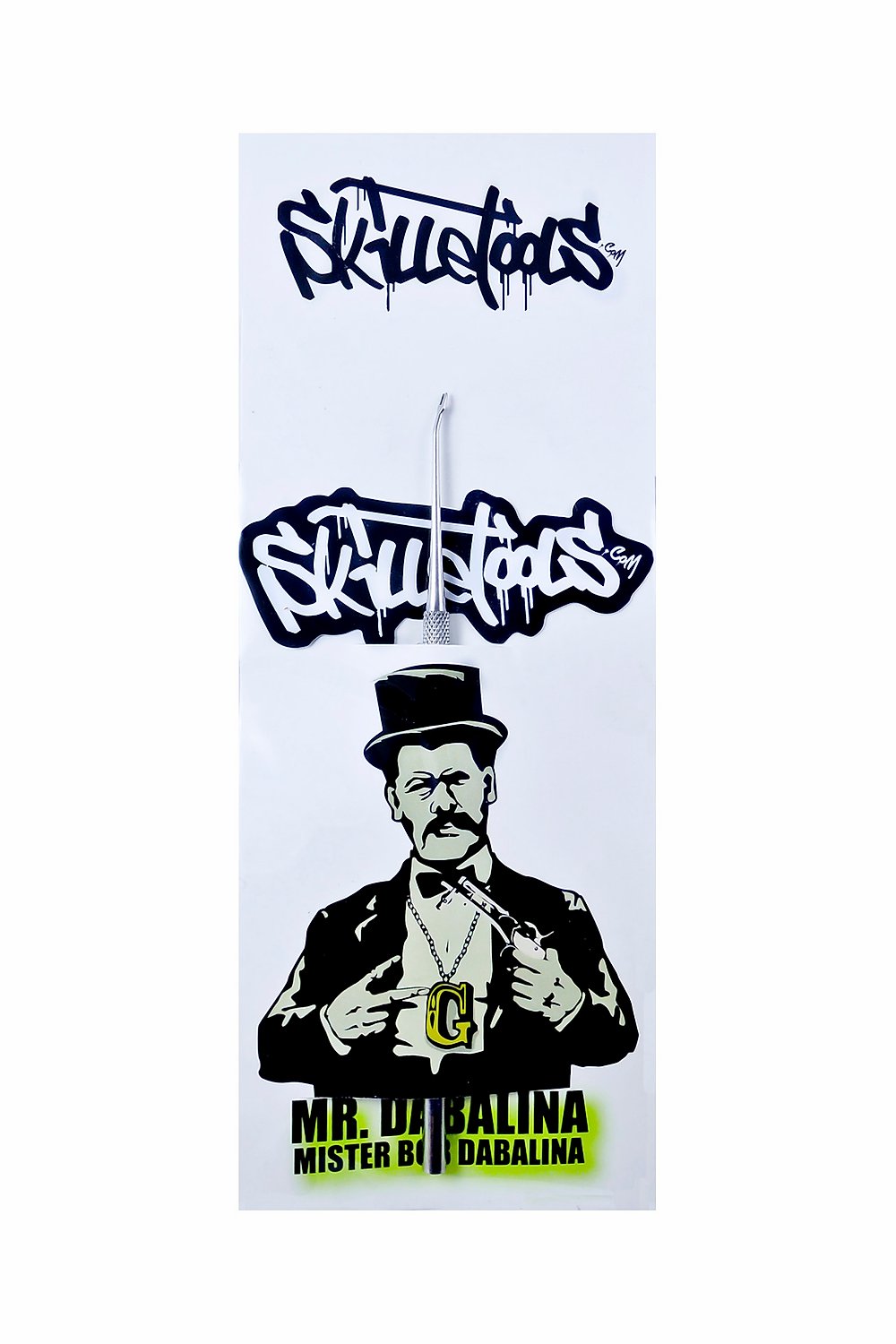 Skilletools Mr. Dabalina — stainless steel dabber with paddle and pick ends for everyday wax dabbing