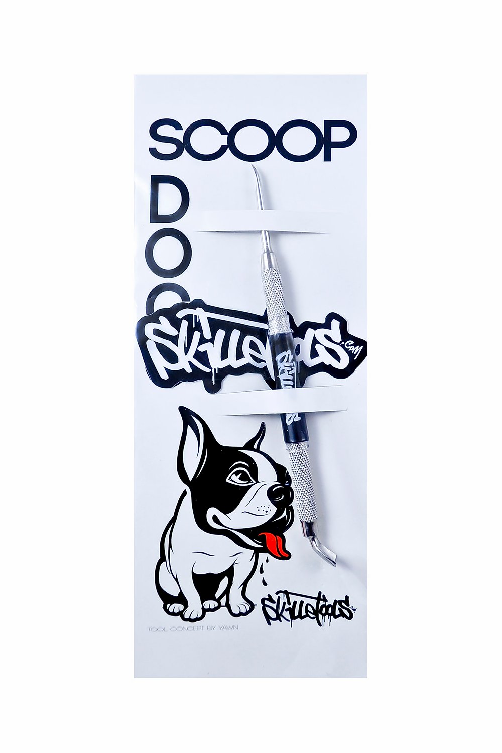 Skilletools Scoop Dogg — stainless steel dabber tool with deep scoop end for handling sticky concentrates