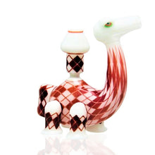 Load image into Gallery viewer, Elbo glass  Slinger glass - Argyle Dino - Red and white rig