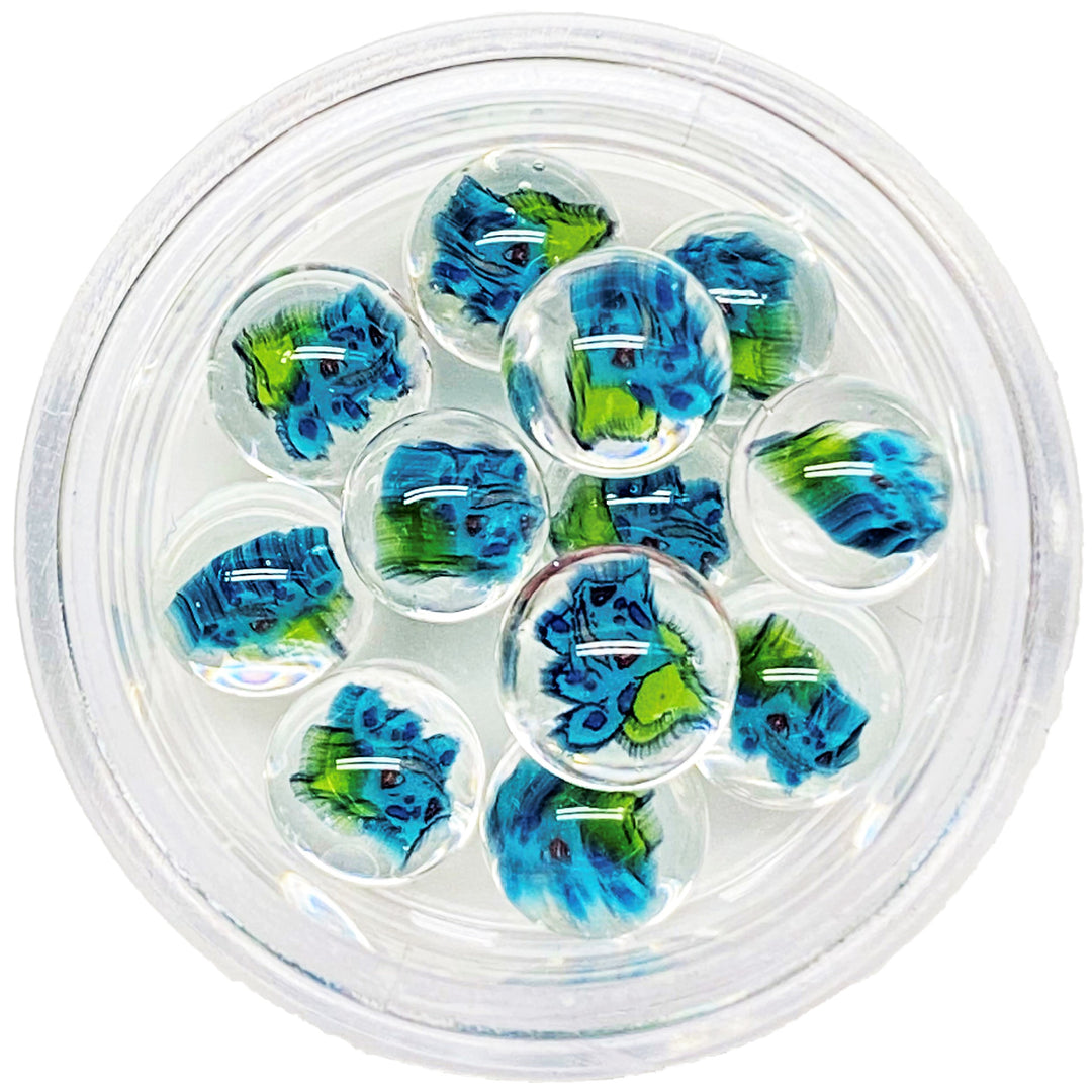 Steve H Glass Firefox Milli Terp Pearl Bulbasaur — heady glass terp pearl with Bulbasaur millefiori cane