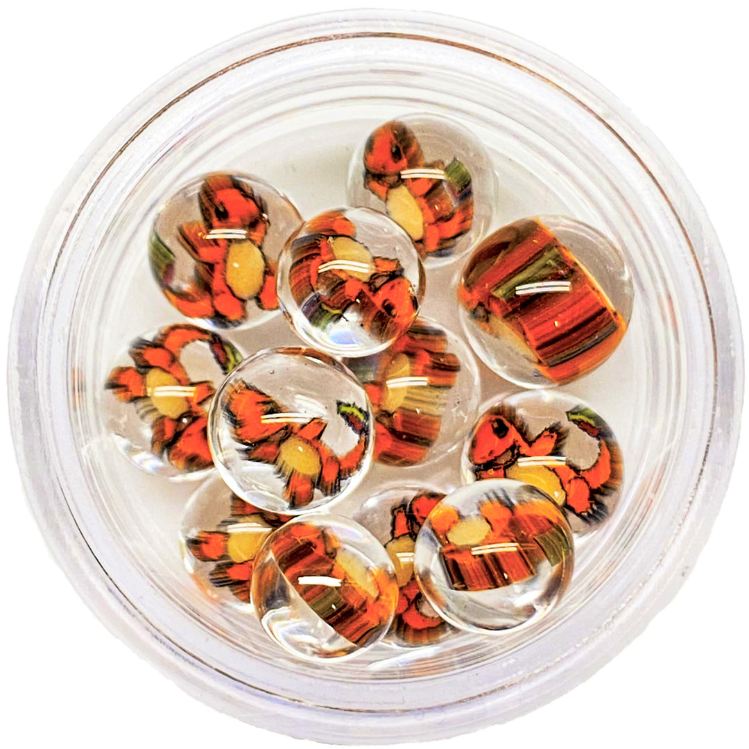 Steve H Glass Firefox Milli Terp Pearl Charmander — heady glass terp pearl with Charmander millefiori cane
