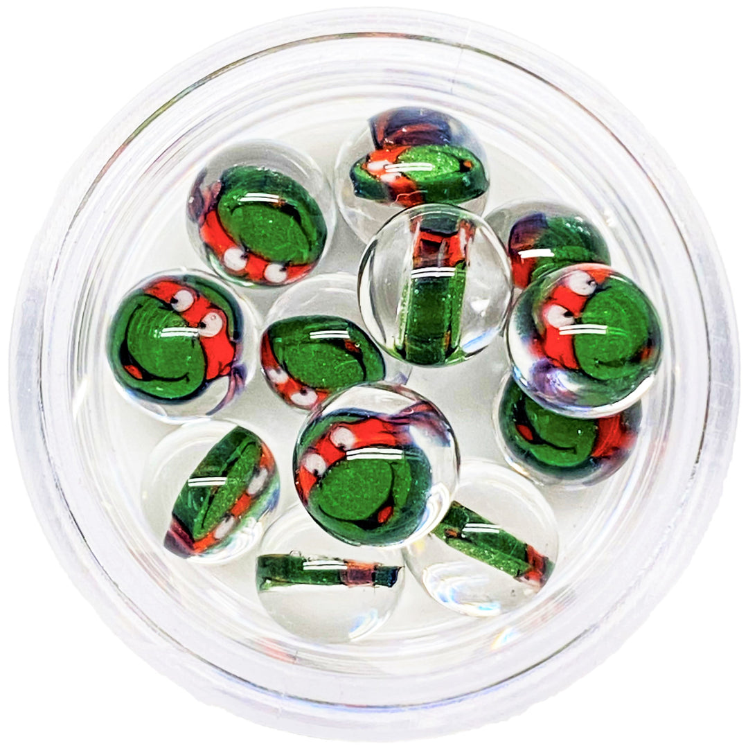 Steve H Glass Mad Millies Milli Terp Pearl Raphael — heady glass terp pearl with TMNT Raphael millefiori cane