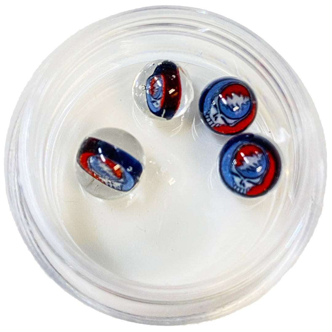 Steve H Glass Strobel Milli Terp Pearl Grateful Dead — heady glass terp pearl with Grateful Dead millefiori cane