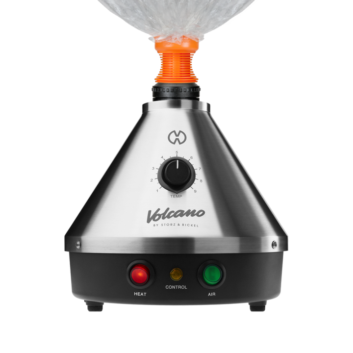 Storz & Bickel Volcano Classic — desktop herb vaporizer with analog dial, front view
